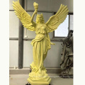 Outdoor decoration fiberglass angel lamp sculpture